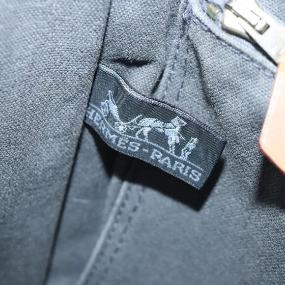 HERMES Fourre Tout PM Tote Bag Canvas Gray Silver Auth ti2154 - Picture 5 of 16